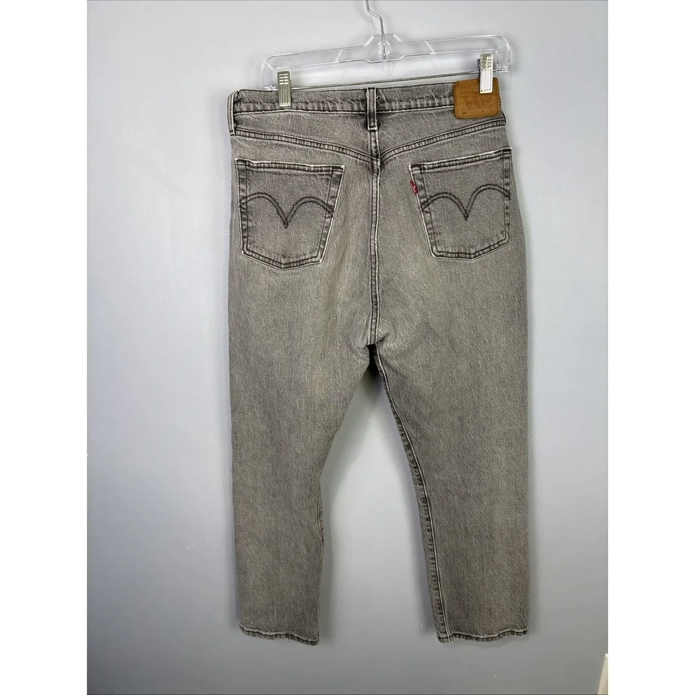 levi's‎ 501 premium jeans Black Fade Size 32x28 Leather Patch Y2K USA Rocker
